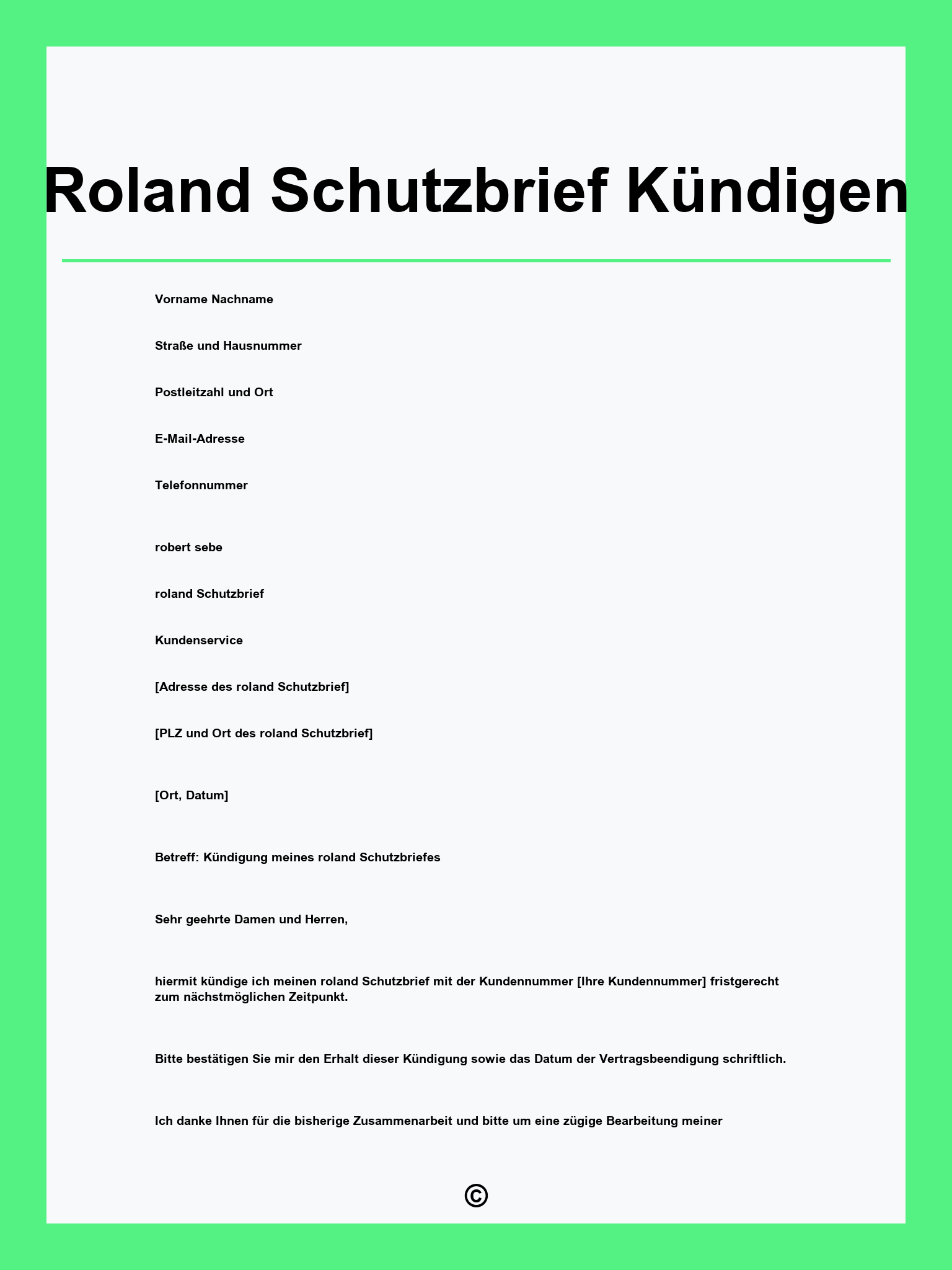 Roland Schutzbrief Kündigen